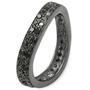 1.11 Carat Genuine Black Diamond .925 Sterling Silver Ring-5