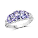 1.63 Carat Genuine Tanzanite .925 Sterling Silver Ring-5