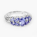 1.63 Carat Genuine Tanzanite .925 Sterling Silver Ring-9