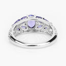 1.63 Carat Genuine Tanzanite .925 Sterling Silver Ring-10