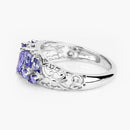 1.63 Carat Genuine Tanzanite .925 Sterling Silver Ring-11