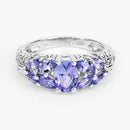 1.63 Carat Genuine Tanzanite .925 Sterling Silver Ring-12