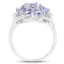 1.84 Carat Genuine Tanzanite .925 Sterling Silver Ring-5