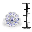 1.84 Carat Genuine Tanzanite .925 Sterling Silver Ring-6