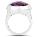 8.25 Carat Genuine Amethyst .925 Sterling Silver Ring-5