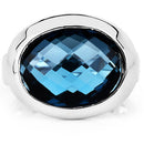 10.25 Carat Genuine London Blue Topaz .925 Sterling Silver Ring-6