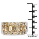 3.08 Carat Genuine Citrine .925 Sterling Silver Ring-6