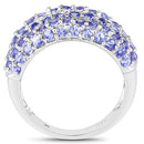 2.47 Carat Genuine Tanzanite .925 Sterling Silver Ring-5