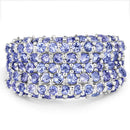 2.47 Carat Genuine Tanzanite .925 Sterling Silver Ring-6