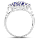 1.16 Carat Genuine Tanzanite .925 Sterling Silver Ring-2