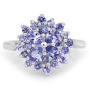 1.16 Carat Genuine Tanzanite .925 Sterling Silver Ring-3