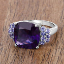 6.34 Carat Genuine Amethyst and Tanzanite .925 Sterling Silver Ring-14
