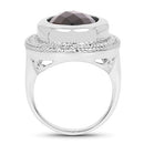 7.90 Carat Genuine Smoky Quartz .925 Sterling Silver Ring-5