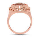14K Rose Gold Plated 3.25 Carat Genuine Pink Rutile .925 Sterling Silver Ring-6