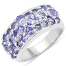 2.52 Carat Genuine Tanzanite .925 Sterling Silver Ring-4