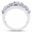2.52 Carat Genuine Tanzanite .925 Sterling Silver Ring-5