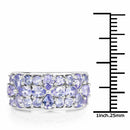 2.52 Carat Genuine Tanzanite .925 Sterling Silver Ring-6