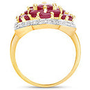 14K Yellow Gold Plated 4.18 Carat Genuine Glass Filled Ruby .925 Sterling Silver Ring-5