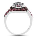 1.77 Carat Genuine Blue Sapphire and Ruby .925 Sterling Silver Ring-5