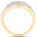 14K Yellow Gold Plated 0.26 Carat Genuine White Diamond .925 Sterling Silver Ring-5