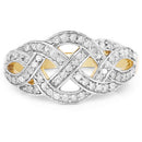 14K Yellow Gold Plated 0.26 Carat Genuine White Diamond .925 Sterling Silver Ring-6