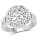 14K Yellow Gold Plated 0.21 Carat Genuine White Diamond .925 Sterling Silver Ring-4