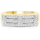 14K Yellow Gold Plated 0.25 Carat Genuine White Diamond .925 Sterling Silver Ring-6