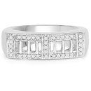 14K Yellow Gold Plated 0.19 Carat Genuine White Diamond .925 Sterling Silver Ring-6