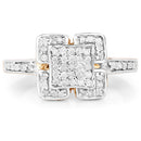 14K Yellow Gold Plated 0.24 Carat Genuine White Diamond .925 Sterling Silver Ring-6