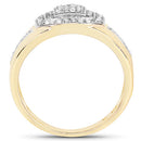 14K Yellow Gold Plated 0.29 Carat Genuine White Diamond .925 Sterling Silver Ring-5