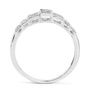 14K White Gold Plated 0.26 Carat Genuine White Diamond .925 Sterling Silver Ring-5