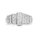 14K White Gold Plated 0.26 Carat Genuine White Diamond .925 Sterling Silver Ring-6