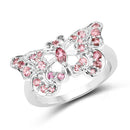 0.83 Carat Genuine Pink Tourmaline .925 Sterling Silver Ring-4