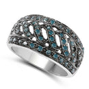 0.60 Carat Genuine Blue Diamond .925 Sterling Silver Ring-6