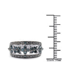 0.62 Carat Genuine Blue Diamond .925 Sterling Silver Ring-6