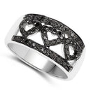 0.32 Carat Genuine Black Diamond .925 Sterling Silver Ring-5