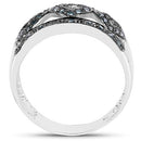 0.32 Carat Genuine Blue Diamond .925 Sterling Silver Ring-5