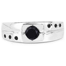 0.56 Carat Genuine Black Diamond .925 Sterling Silver Ring-6