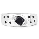 0.59 Carat Genuine Black Diamond .925 Sterling Silver Ring-6