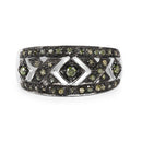 0.27 Carat Genuine Green Diamond .925 Sterling Silver Ring-8