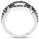 0.32 Carat Genuine Champagne Diamond .925 Sterling Silver Ring-5