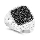 0.54 Carat Genuine Black Diamond .925 Sterling Silver Ring-6