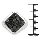 0.54 Carat Genuine Black Diamond .925 Sterling Silver Ring-7
