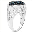 0.54 Carat Genuine Blue Diamond .925 Sterling Silver Ring-6