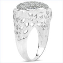 0.54 Carat Genuine White Diamond .925 Sterling Silver Ring-6