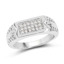 0.27 Carat Genuine White Diamond .925 Sterling Silver Ring-4