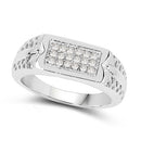 0.27 Carat Genuine White Diamond .925 Sterling Silver Ring-5
