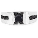 0.83 Carat Genuine Black Diamond .925 Sterling Silver Ring-6
