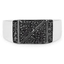 0.35 Carat Genuine Black Diamond .925 Sterling Silver Ring-6