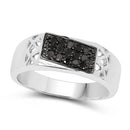 0.23 Carat Genuine Black Diamond .925 Sterling Silver Ring-5